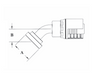 4GC50-12x16 Couplamatic Grip Crimp 4GC Series Coupling - Code 61 Split Flange - 45° Bend - 3/4" Hose ID - 1" Flange Size