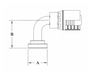 4GC53-16x20 Couplamatic Grip Crimp 4GC Series Coupling - Code 61 Split Flange - 90° Bend - 1" Hose ID - 1-1/4" Flange Size