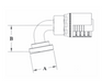 4GC55-12x16 Couplamatic Grip Crimp 4GC Series Coupling - Code 61 Split Flange - 100° Bend - 3/4" Hose ID - 1" Flange Size