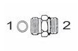 4MOS-4MO by Couplamatic | Hydraulic Adapter | 9/16x18 Male O-Ring Face x 7/16-20 Male O-Ring