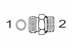 4MOS-4MO by Couplamatic | Hydraulic Adapter | 9/16x18 Male O-Ring Face x 7/16-20 Male O-Ring