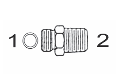 8MOS-8MP by Couplamatic | Hydraulic Adapter | 13/16x16 Male O-Ring Face x 1/2" Male NPTF