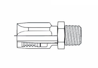 6R5-4MP Couplamatic Reusable Coupling - R5 Reusables - NPTF - Male Solid - 5/16" Hose ID - 1/4-18 Thread Size