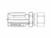 5R5-5FJ Couplamatic Reusable Coupling - R5 Reusables - JIC 37° - Female Swivel - 1/4" Hose ID - 1/2-20 Thread Size