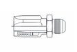 8R5-8MJ Couplamatic Reusable Coupling - R5 Reusables - JIC 37° - Male Solid - 13/32" Hose ID - 3/4-16 Thread Size