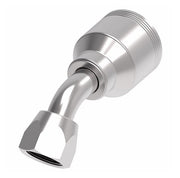 4SA8FJA8 Aeroquip by Danfoss | 4 Wire 4S Female JIC 37° Swivel 45° Elbow (FJA) Crimp Fitting | -08 Female Pipe JIC 37° Swivel x -08 Hose Barb | Steel