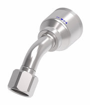 4SA12FJA12 Aeroquip by Danfoss | 4 Wire 4S Female JIC/37° Swivel 45° Elbow (FJA) Crimp Fitting | -12 Female JIC/37° Swivel x -12 Hose Barb | Steel