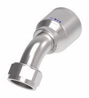 4SA20FJA20 Aeroquip by Danfoss | 4 Wire 4S Female JIC/37° Swivel 45° Elbow (FJA) Crimp Fitting | -20 Female JIC/37° Swivel x -20 Hose Barb | Steel