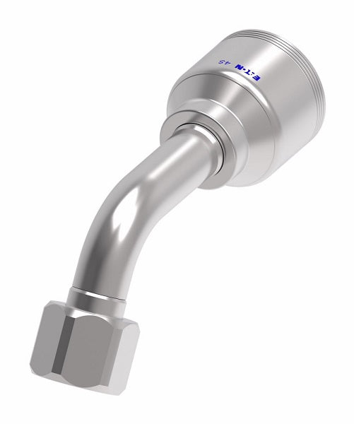 4SA12FJG12 Aeroquip by Danfoss | 4 Wire 4S Female JIC/37° Swivel 60° Elbow (FJG) Crimp Fitting | -12 Female JIC/37° Swivel x -12 Hose Barb | Steel