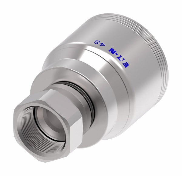 4SA16FJ16C Aeroquip by Danfoss | 4 Wire 4S Female JIC/37° Swivel (FJ) Crimp Fitting | -16 Female JIC/37° Swivel x -16 Hose Barb | Stainless Steel