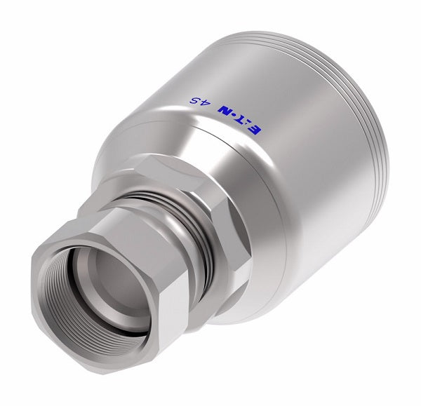 4SA24FJ20 Aeroquip by Danfoss | 4 Wire 4S Female JIC/37° Swivel (FJ) Crimp Fitting | -24 Female JIC/37° Swivel x -20 Hose Barb | Steel