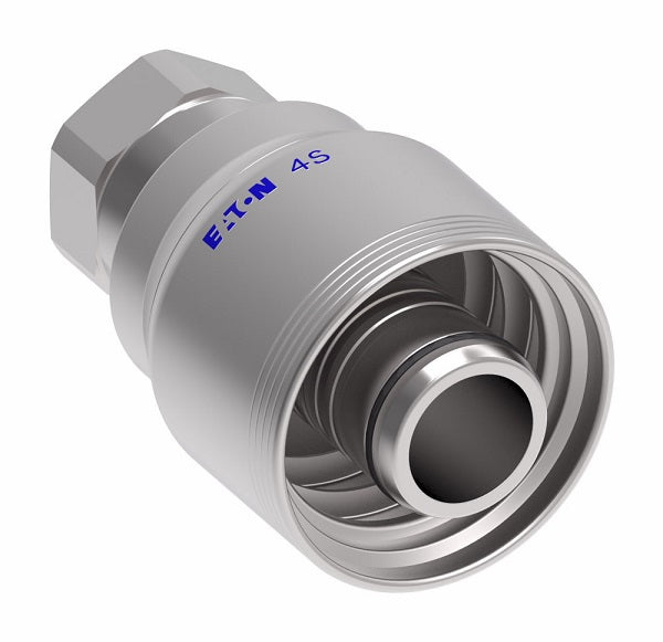 4SA16FJ16C Aeroquip by Danfoss | 4 Wire 4S Female JIC/37° Swivel (FJ) Crimp Fitting | -16 Female JIC/37° Swivel x -16 Hose Barb | Stainless Steel