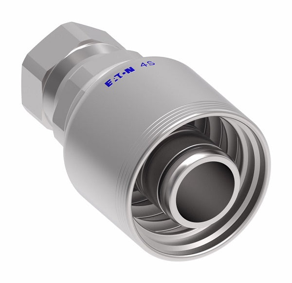 4SA24FJ20 Aeroquip by Danfoss | 4 Wire 4S Female JIC/37° Swivel (FJ) Crimp Fitting | -24 Female JIC/37° Swivel x -20 Hose Barb | Steel