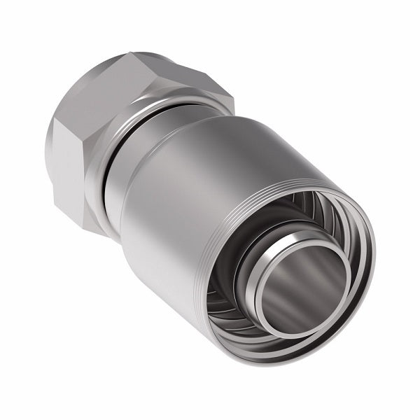 4SA32FJ32 Aeroquip by Danfoss | 4 Wire 4S Female JIC/37° Swivel (FJ) Crimp Fitting | -32 Female JIC/37° Swivel x -32 Hose Barb | Steel