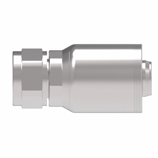 4SA24FJ24 Aeroquip by Danfoss | 4 Wire 4S Female JIC/37° Swivel (FJ) Crimp Fitting | -24 Female JIC/37° Swivel x -24 Hose Barb | Steel