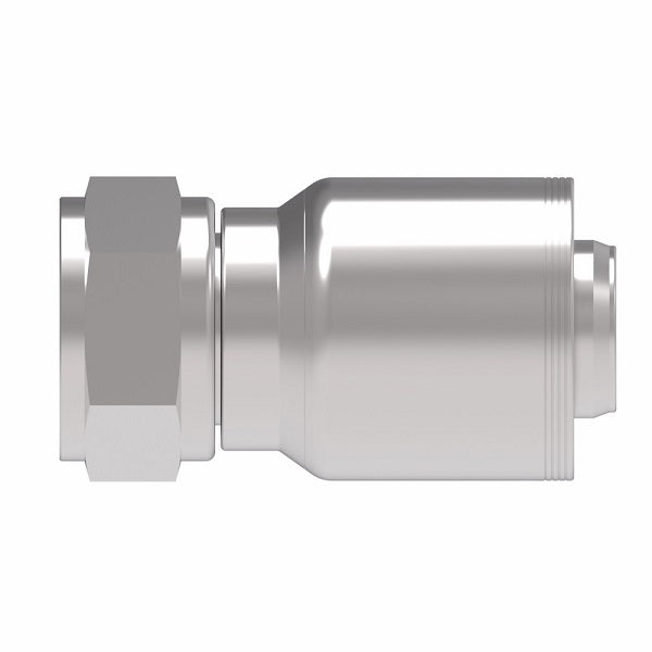 4SA32FJ32 Aeroquip by Danfoss | 4 Wire 4S Female JIC/37° Swivel (FJ) Crimp Fitting | -32 Female JIC/37° Swivel x -32 Hose Barb | Steel