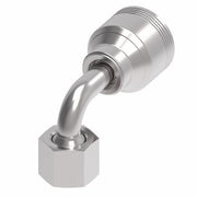 4SA6FRB6 Aeroquip by Danfoss | 4 Wire 4S Female ORS Swivel 90° Short Drop Elbow (FRB) Crimp Fitting | -06 Female O-Ring Face Seal Swivel x -06 Hose Barb | Steel