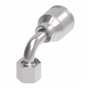 4SA8FRB8 Aeroquip by Danfoss | 4 Wire 4S Female ORS Swivel 90° Short Drop Elbow (FRB) Crimp Fitting | -08 Female O-Ring Face Seal Swivel x -08 Hose Barb | Steel