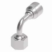 4SA12FRB8 Aeroquip by Danfoss | 4 Wire 4S Female ORS Swivel 90° Short Drop Elbow (FRB) Crimp Fitting | -12 Female O-Ring Face Seal Swivel x -08 Hose Barb | Steel