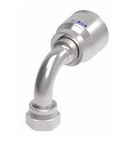 4SA12FRB16 Aeroquip by Danfoss | 4 Wire 4S Female ORS Swivel 90° Elbow (FRB) Crimp Fitting | -12 Female O-Ring Face Seal Swivel x -16 Hose Barb | Steel