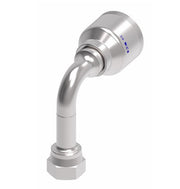 4SA12FRC12 Aeroquip by Danfoss | 4 Wire 4S Female ORS Swivel Long Drop 90° Elbow (FRC) Crimp Fitting | -12 Female O-Ring Face Seal Swivel x -12 Hose Barb | Steel