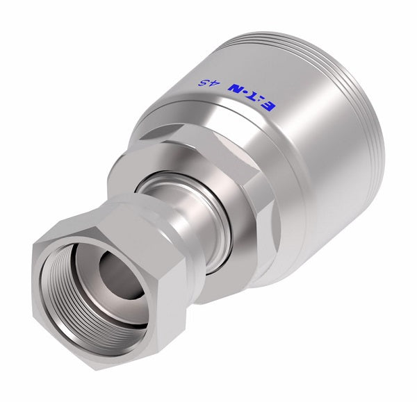 4SA12FR16 Aeroquip by Danfoss | 4 Wire 4S Female ORS Swivel (FR) Crimp Fitting | -12 Female O-Ring Face Seal Swivel x -16 Hose Barb | Steel