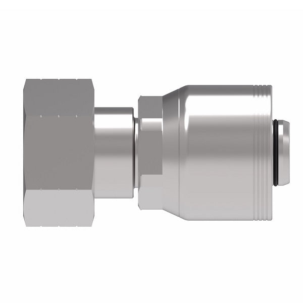 4SA12FR12 Aeroquip by Danfoss | 4 Wire 4S Female ORS Swivel (FR) Crimp Fitting | -12 Female O-Ring Face Seal Swivel x -12 Hose Barb | Steel