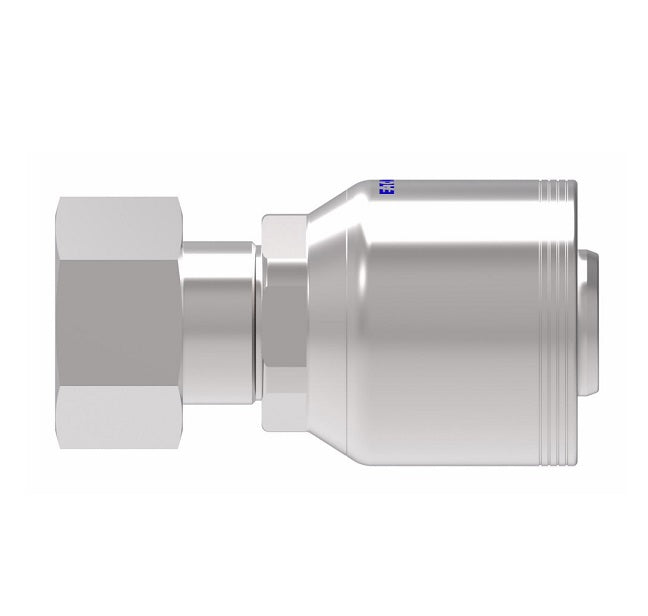 4SA20FR20 Aeroquip by Danfoss | 4 Wire 4S Female ORS Swivel (FR) Crimp Fitting | -20 Female O-Ring Face Seal Swivel x -20 Hose Barb | Steel