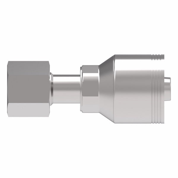 4SA6FR6 Aeroquip by Danfoss | 4 Wire 4S Female ORS Swivel (FR) Crimp Fitting | -06 Female O-Ring Face Seal Swivel x -06 Hose Barb | Steel