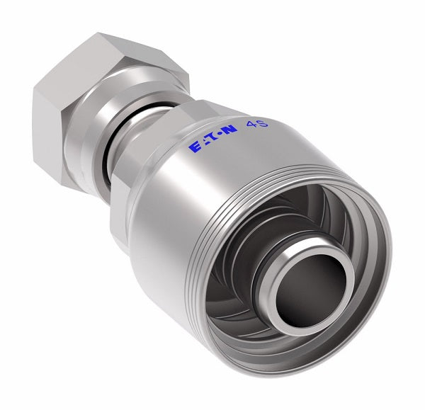 4SA12FR16 Aeroquip by Danfoss | 4 Wire 4S Female ORS Swivel (FR) Crimp Fitting | -12 Female O-Ring Face Seal Swivel x -16 Hose Barb | Steel