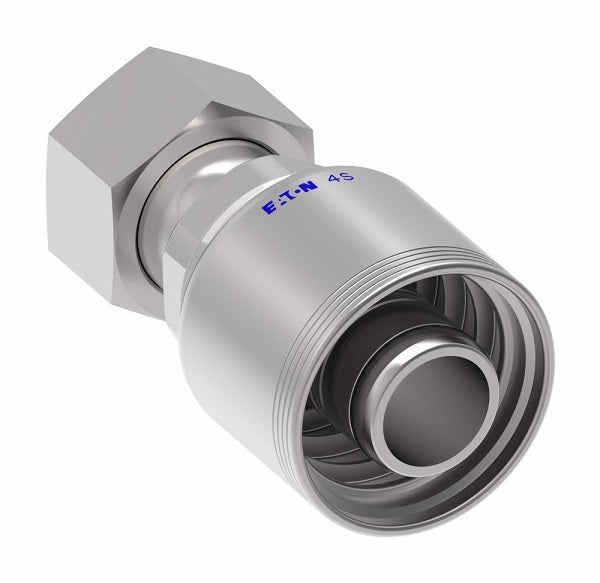 4SA20FR20 Aeroquip by Danfoss | 4 Wire 4S Female ORS Swivel (FR) Crimp Fitting | -20 Female O-Ring Face Seal Swivel x -20 Hose Barb | Steel