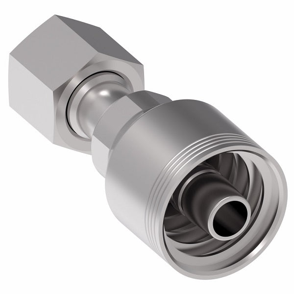 4SA12FR10 Aeroquip by Danfoss | 4 Wire 4S Female ORS Swivel (FR) Crimp Fitting | -12 Female O-Ring Face Seal Swivel x -10 Hose Barb | Steel