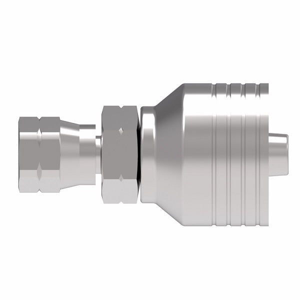 4SA10FS8 Aeroquip by Danfoss | 4 Wire 4S Female SAE 45° Swivel (FS) Crimp Fitting | -10 Female SAE 45° Swivel x -08 Hose Barb | Steel