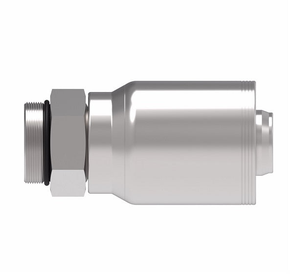 4SA24MB24 Aeroquip by Danfoss | 4 Wire 4S Male O-Ring Boss Rigid (MB) Crimp Fitting | -24 Male O-Ring Boss x -24 Hose Barb | Steel