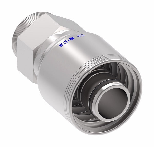 4SA20MB20 Aeroquip by Danfoss | 4 Wire 4S Male O-Ring Boss Rigid (MB) Crimp Fitting | -20 Male O-Ring Boss x -20 Hose Barb | Steel