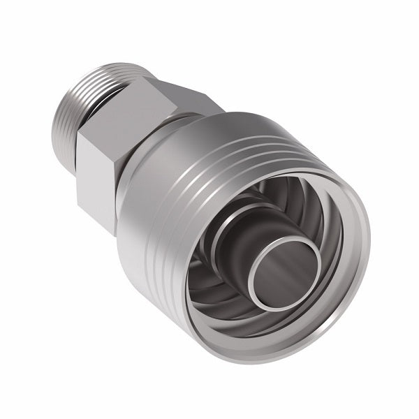 4SA10MB10 Aeroquip by Danfoss | 4 Wire 4S Male Boss O-Ring (MB) Crimp Fitting | -10 Male Boss O-Ring x -10 Hose Barb | Steel