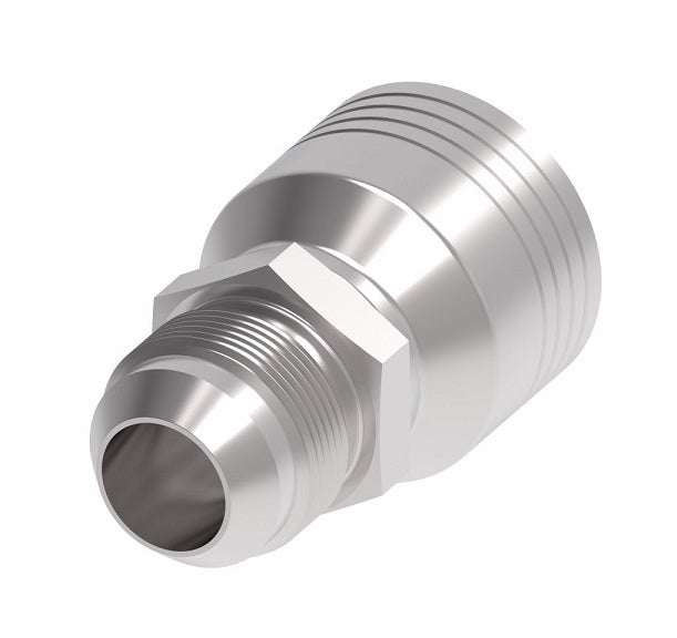 4SA12MJ8 Aeroquip by Danfoss | 4 Wire 4S Male JIC 37° (MJ) Crimp Fitting | -12 Male JIC 37° x -08 Hose Barb | Steel