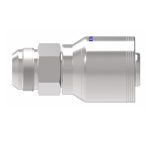 4SA20MJ20 Aeroquip by Danfoss | 4 Wire 4S Male JIC/37° Rigid (MJ) Crimp Fitting | -20 Male JIC/37° Rigid x -20 Hose Barb | Steel