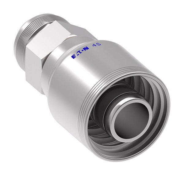 4SA20MJ20 Aeroquip by Danfoss | 4 Wire 4S Male JIC/37° Rigid (MJ) Crimp Fitting | -20 Male JIC/37° Rigid x -20 Hose Barb | Steel