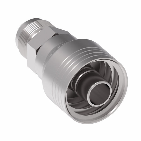 4SA10MJ10 Aeroquip by Danfoss | 4 Wire 4S Male JIC 37° (MJ) Crimp Fitting | -10 Male JIC 37° x -10 Hose Barb | Steel