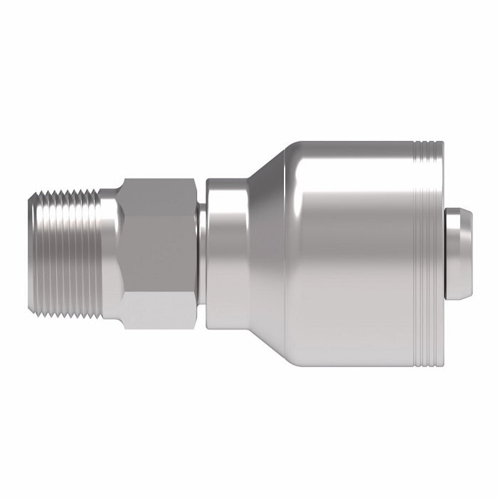 4SA4MP8 Aeroquip by Danfoss | 4 Wire 4S Male Pipe Crimp Fitting (MP) | -04 Male Pipe x -08 Hose Barb | Steel