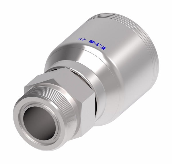 4SA20MR20 Aeroquip by Danfoss | 4 Wire 4S Male ORS Rigid (MR) Crimp Fitting | -20 Male O-Ring Face Seal x -20 Hose Barb | Steel