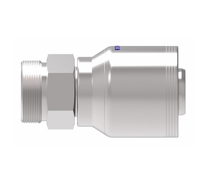 4SA20MR20 Aeroquip by Danfoss | 4 Wire 4S Male ORS Rigid (MR) Crimp Fitting | -20 Male O-Ring Face Seal x -20 Hose Barb | Steel