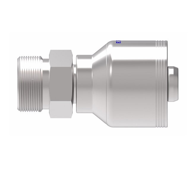 4SA8MR6 Aeroquip by Danfoss | 4 Wire 4S Male ORS (MR) Crimp Fitting | -08 Male O-Ring Face Seal x -06 Hose Barb | Steel