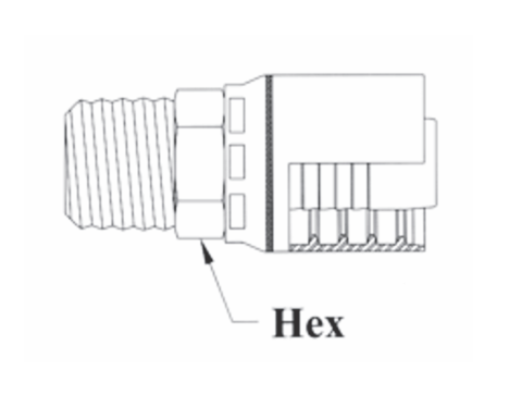 4SH01-20x20 Couplamatic Grip Crimp 4SH Series Coupling - NPTF - Male Solid - 1-1/4" Hose ID - 1-1/4-11-1/2 Thread Size