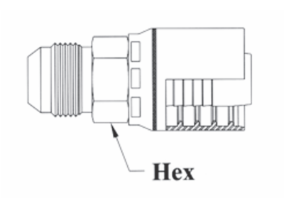 4SH08-20x20 Couplamatic Grip Crimp 4SH Series Coupling - JIC 37° - Male Solid - 1-1/4" Hose ID - 1-5/8x12 Thread Size