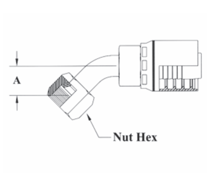 4SH25-20x20 Couplamatic Grip Crimp 4SH Series Coupling - JIC 37° - 45° Female Swivel - 1-1/4" Hose ID - 1-5/8x12 Thread Size
