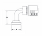 4SH53-32x32 Couplamatic Grip Crimp 4SH Series Coupling - Code 61 Split Flange - 90° Bend - 2" Hose ID - 2" Flange Size