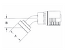 4SH61-24x24 Couplamatic Grip Crimp 4SH Series Coupling - Code 62 Split Flange - 45° Bend - 1-1/2" Hose ID - 1-1/2" Flange Size