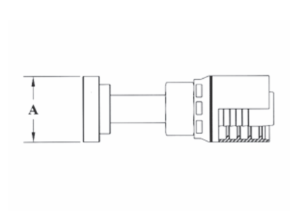 4SH80-20x20 Couplamatic Grip Crimp 4SH Series Coupling - Extra Heavy Duty Flange - Straight - 1-1/4" Hose ID - 1-1/4" Flange Size (for use on Caterpillar® Equipment)